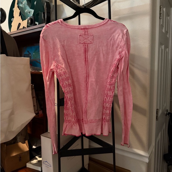 Pink Smocked Long Sleeve Top - Picture 2 of 5